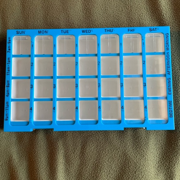 Medication organizer. Approximately 12 1/2” x 8” x 1 1/2” - Picture 1 of 10